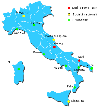 Mappa delle sedi